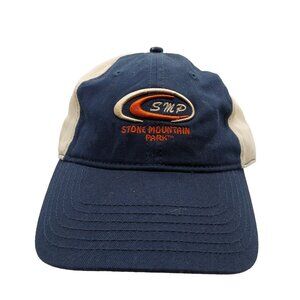 Stone Mountain Park Snapback Ball Cap Hat One Size Tan Blue